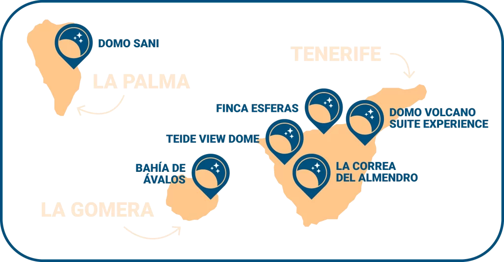 Mapa hotel burbuja tenerife